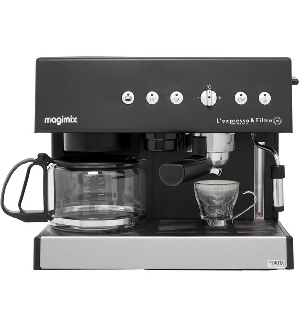 Machine Expresso noir Magimix pour café moulu & dosettes - 19 bars